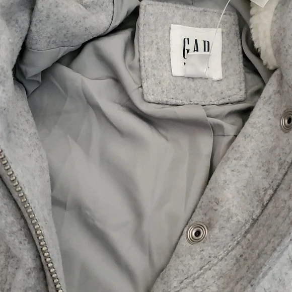 🆕️ GAP GIRLS GREY WOOL COAT 🤍 - Picture 8 of 10